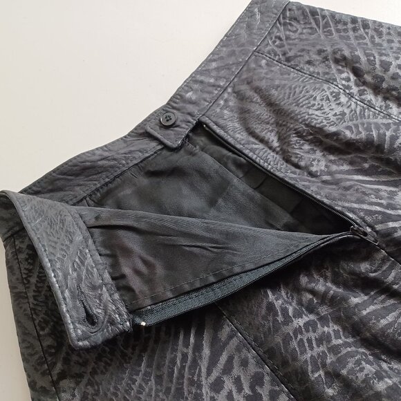 Marquis Vintage Leather Animal Pattern Maxi Skirt - Picture 6 of 16